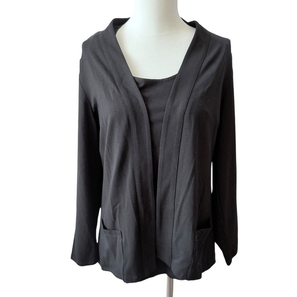 HABITAT 2 PIECE TANK CARDIGAN SET LAYERED OFFICE CASUAL LIGHTWEIGHT STRETCHY M - Picture 1 of 11